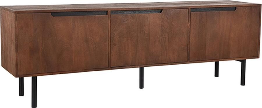 Guru's Damblainville Uitschuifbare Eettafel Venatino zwart hoogglans