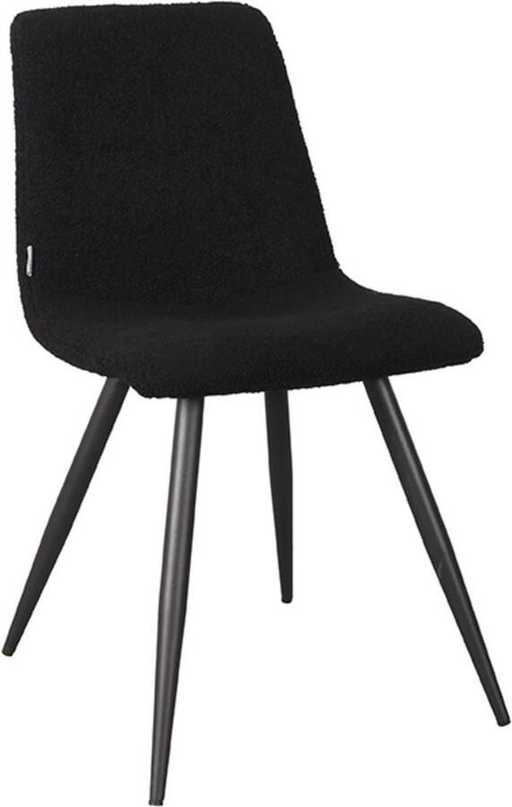 Guru's Felce Uitschuifbare Eettafel Zwart hoogglans met Zwart hoogglans poten