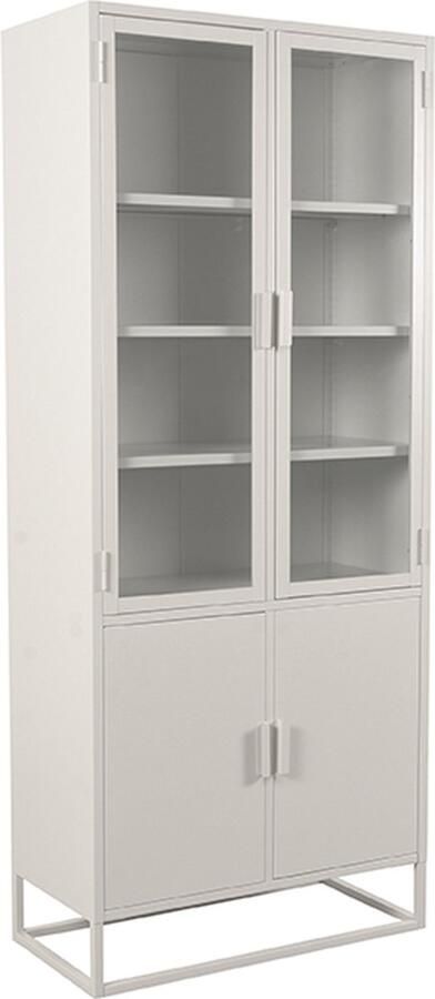 Guru's Lapouyade Uitschuifbare Eettafel Zwart hoogglans met Wit hoogglans poten