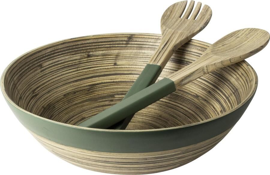 Gusta Saladeschaal met Bestek Groen ø30cm