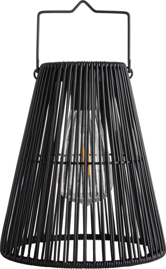 Gusta Solar lantaarn Solar lamp Tuinverlichting Zwart ø18 x 21cm