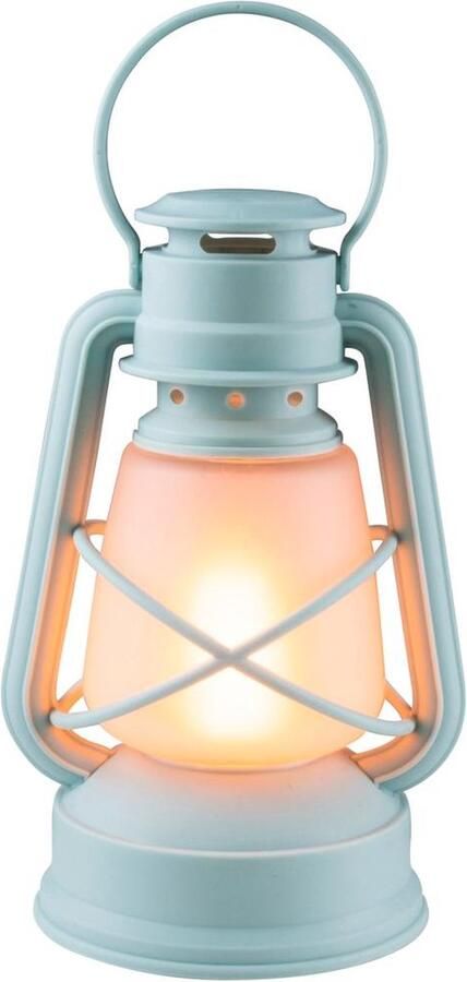 Gusta Tafellamp Stormlampje LED Blauw ø14 x 24 5 cm Tafellampen Tafel Lamp Olielamp Stormlantaarn