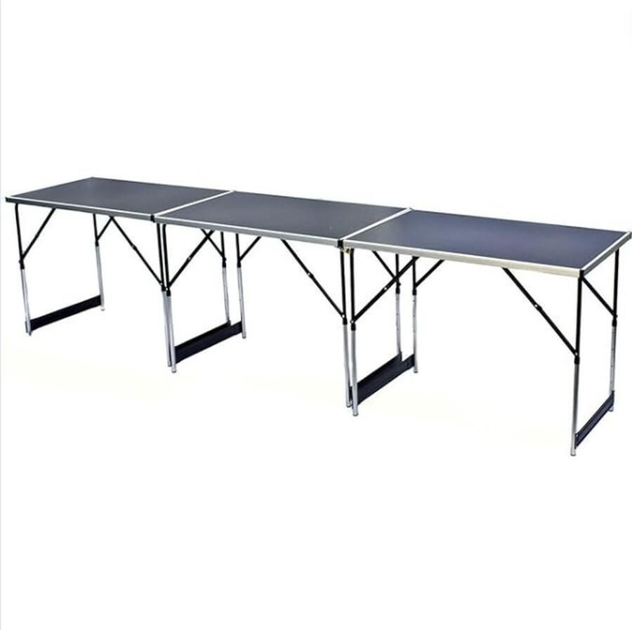 GUTEC Behangtafel Inklapbaar 3 Stuks Multifunctionele Vouwtafel Aluminium Plooitafel Voor Kamperen Verkoopstand en Behang