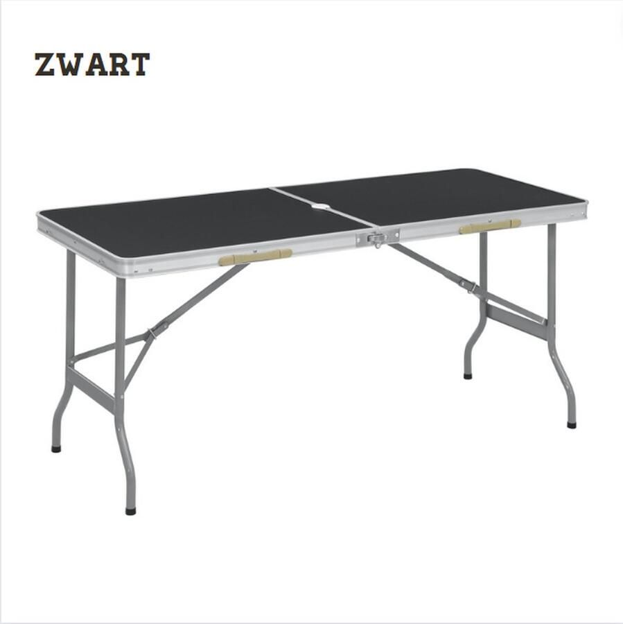 GUTEC Behangtafel Inklapbaar Plooitafel Vouwtafel Voor Tuinfeesten Opvouwbare Tafel Voor Extra Gasten Zwart