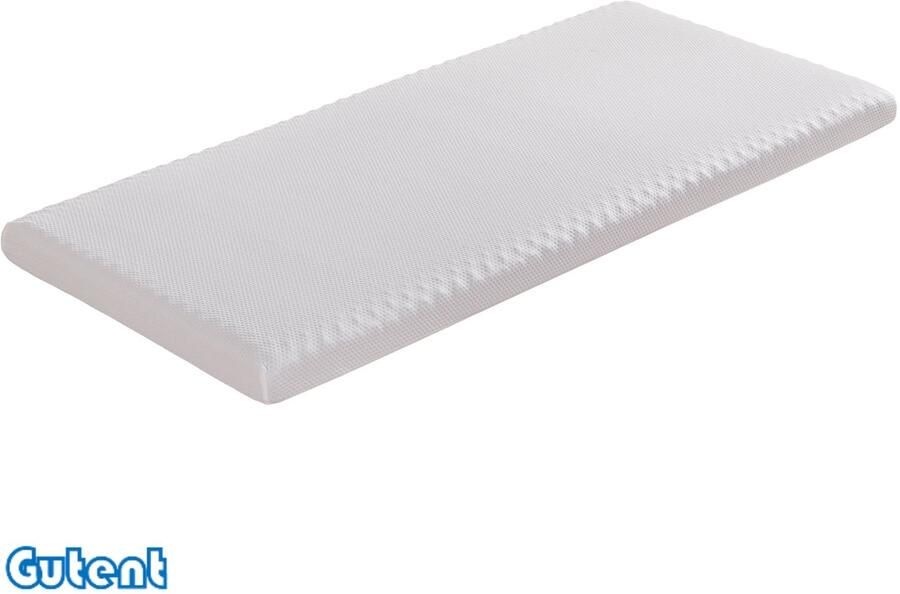 Gutent Matras honingraatstof bamboe houtskoolschuim Oeko-Tex gecertificeerd ergonomisch ademend en duurzaam drukverpakt hardheid H3 Witte hoes + Grijs 23D schuim 90x200 cm