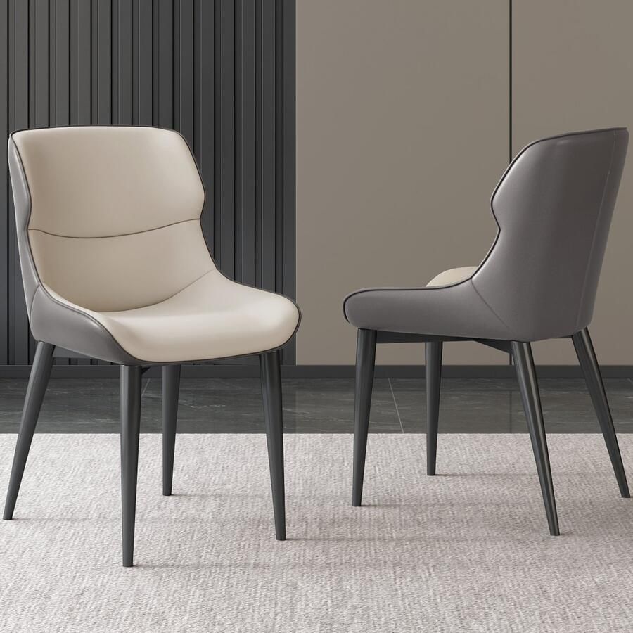GUYII Meubella Eetkamerstoelen 2 Stuks Premium Eetkamerstoelen moderne en minimalistische Design Stoelen voor Woonkamer & Restaurant Hoge Rugsteun comfortabele stoelen
