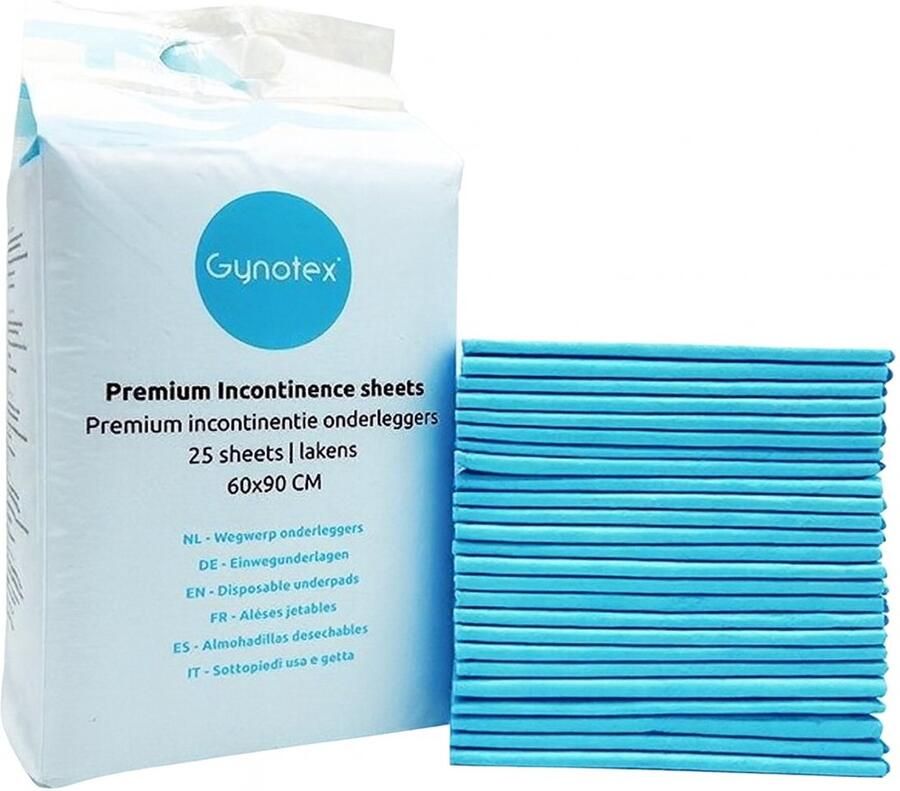 Gynotex Premium incontinentie bed onderleggers -wegwerp incontinentie onderleggers -matrasbeschermers 60 x 90 cm tot 1400 ml absorptie 25 stuks - Foto 2