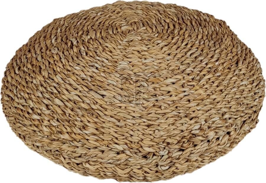 Home & Styling Vloerkussen Ibiza naturel jute katoen 40 x 15 cm Extra dik rond grond zitkussen matraskussen Lage poef - Foto 2