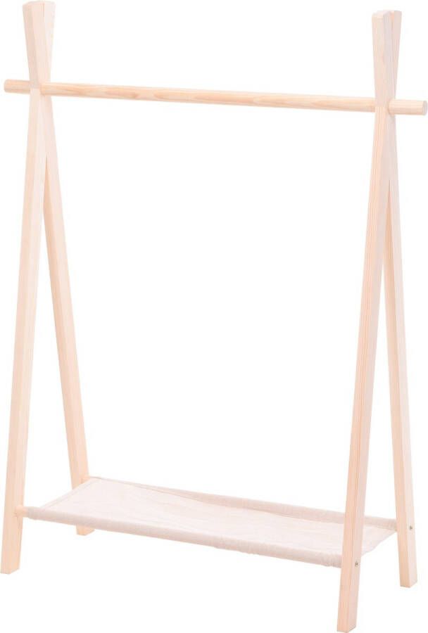H&S Collection H&S Kledingrek voor kinderen hout 80 x 100 cm kapstok - Foto 2