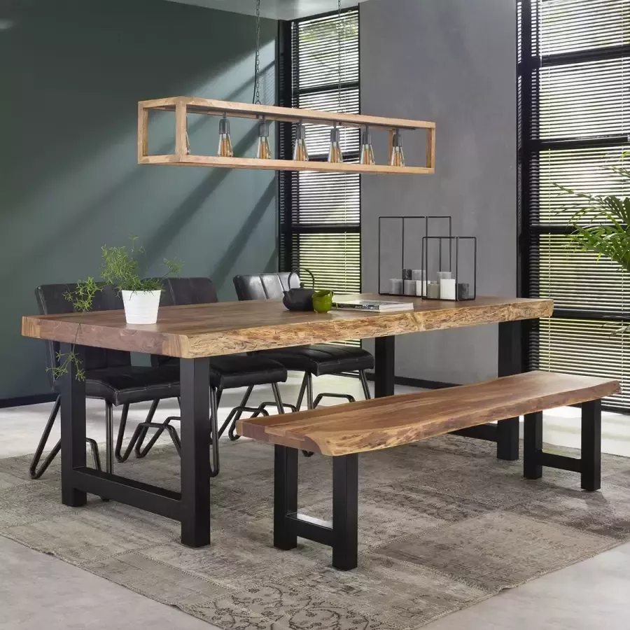 H2O Collection Hoyz Eetkamertafel Boomstam 240x100x77 Bruin Hout - Foto 1