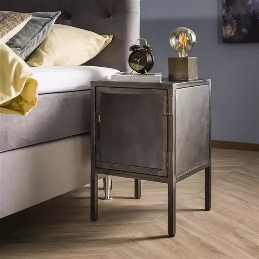 Hoyz Collection Hoyz Nachtkastje Ruff metal Gun metal