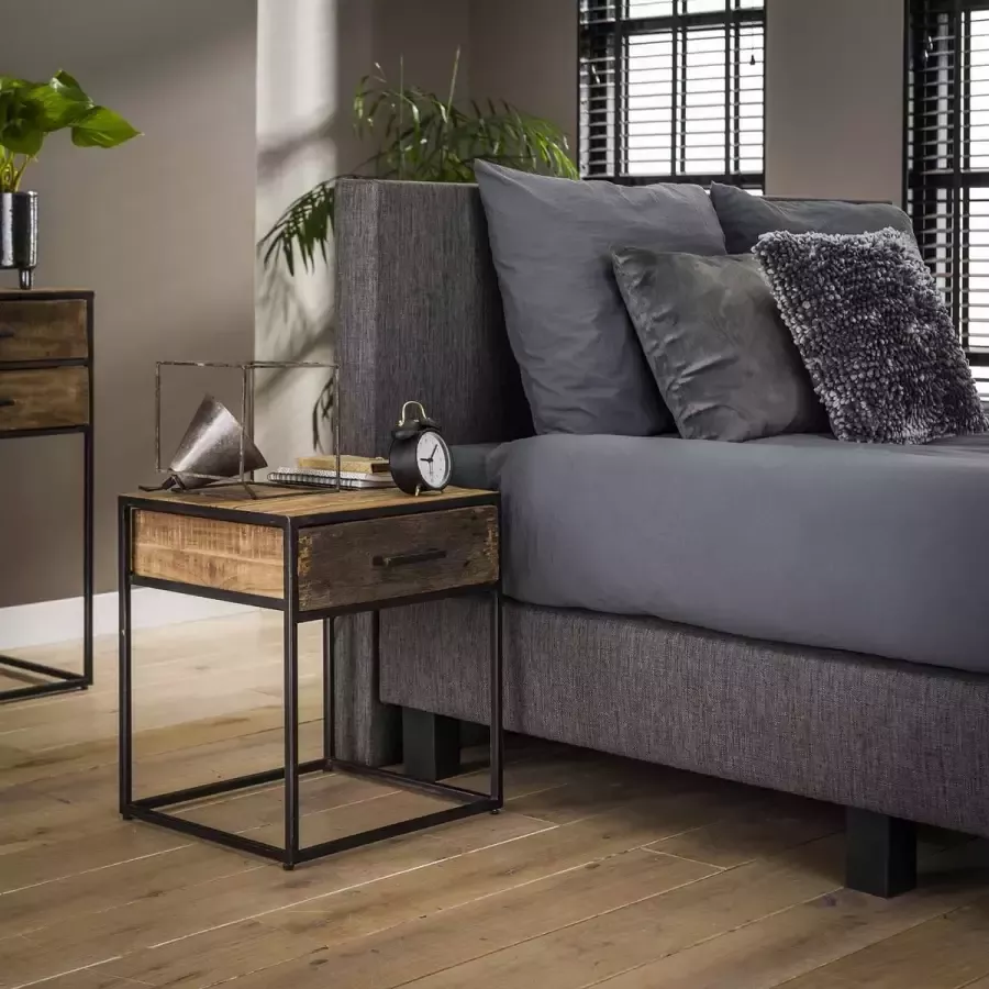 Hoyz Collection Hoyz Nachtkastje Zwart Float 1 Lade 45x40x50 - Foto 2