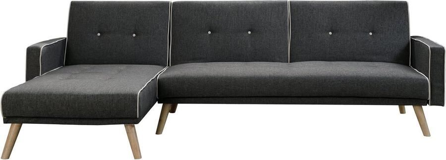 Habitat & Jardin Hoekbank slaapbank meubel links of rechts bank Jules 3 zits Grijs