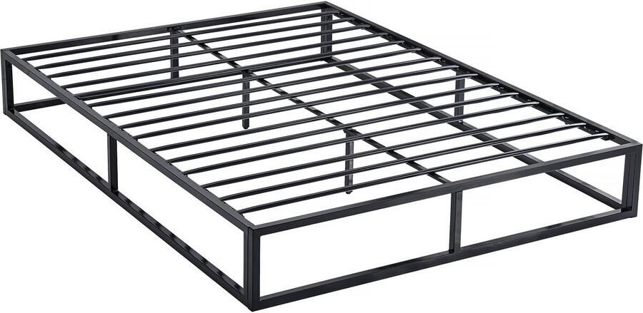 Habitat & Jardin Tweepersoonsbed bedframe bed metaal 160 x 200 cm Zwart