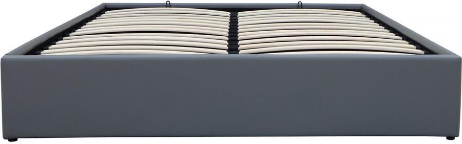 Habitat & Jardin Tweepersoonsbed met opbergruimte bed pvc Ava 140 x 190 cm Grijs