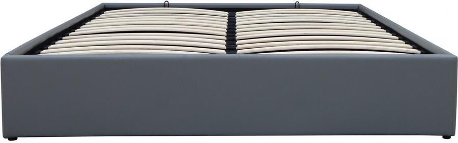 Habitat & Jardin Tweepersoonsbed met opbergruimte bed pvc Ava 160 x 200 cm Grijs