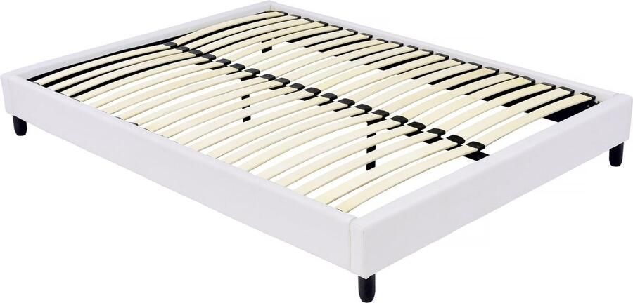 Habitat et Jardin Bed bedframe met lattenbodem 140 x 190 cm 20 latten Wit