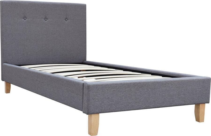 Habitat et Jardin Eenpersoonsbed bed bedframe Elise 90 x 190 cm Grijs