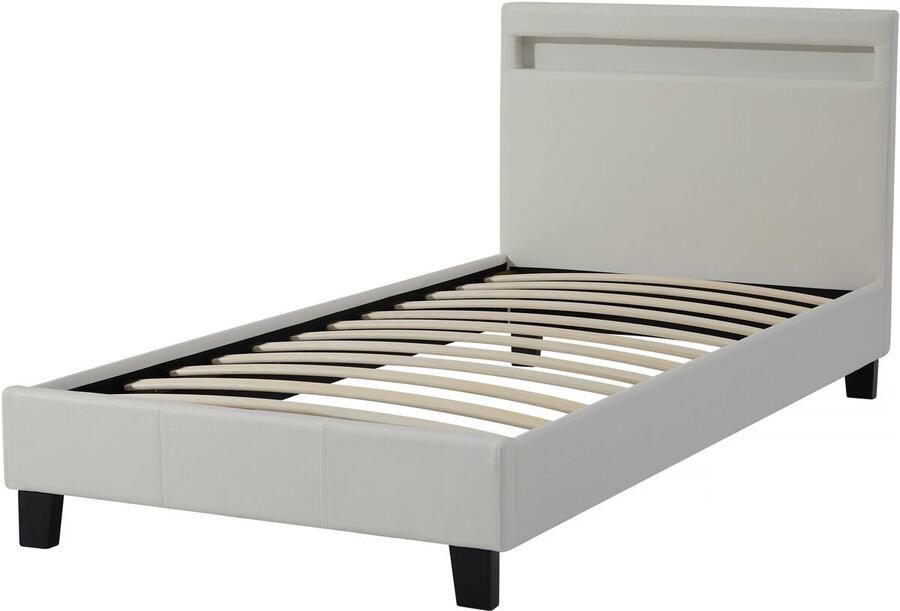 Habitat et Jardin Eenpersoonsbed bed met led verlichting Maria 90 x 190 cm Wit