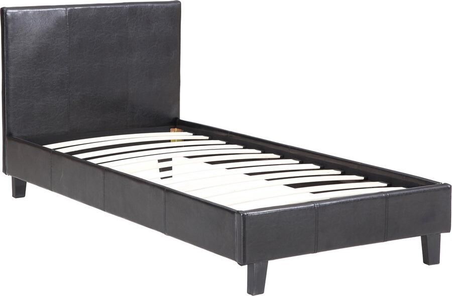 Habitat et Jardin Eenpersoonsbed frame bed Lina 90 x 190 cm Zwart