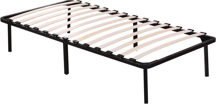 Habitat et Jardin Lattenbodem met frame + poten voor matras 90 x 190 cm 13 latten