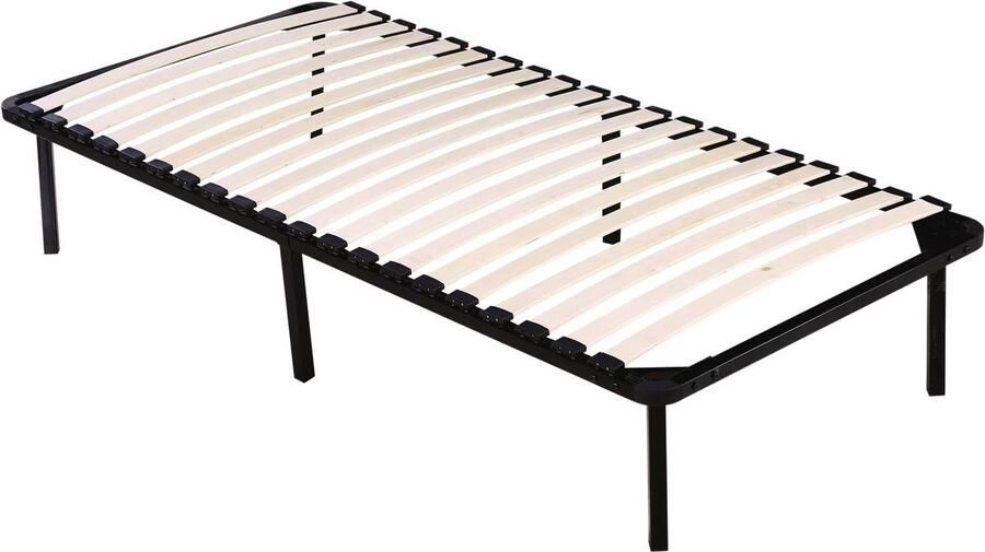 Habitat et Jardin Lattenbodem met frame + poten voor matras 90 x 190 cm 20 latten