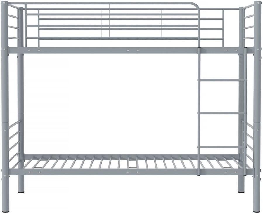 Habitat et Jardin Stapelbed twee eenpersoonsbedden metaal ADAM inclusief lattenbodem 90 x 190 cm Metaal Grijs