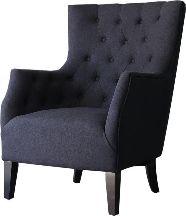 Habitat et Jardin Stoel fauteuil Scandinavisch design stof Duchesse 76 x 83 x 100 5 cm Zwart