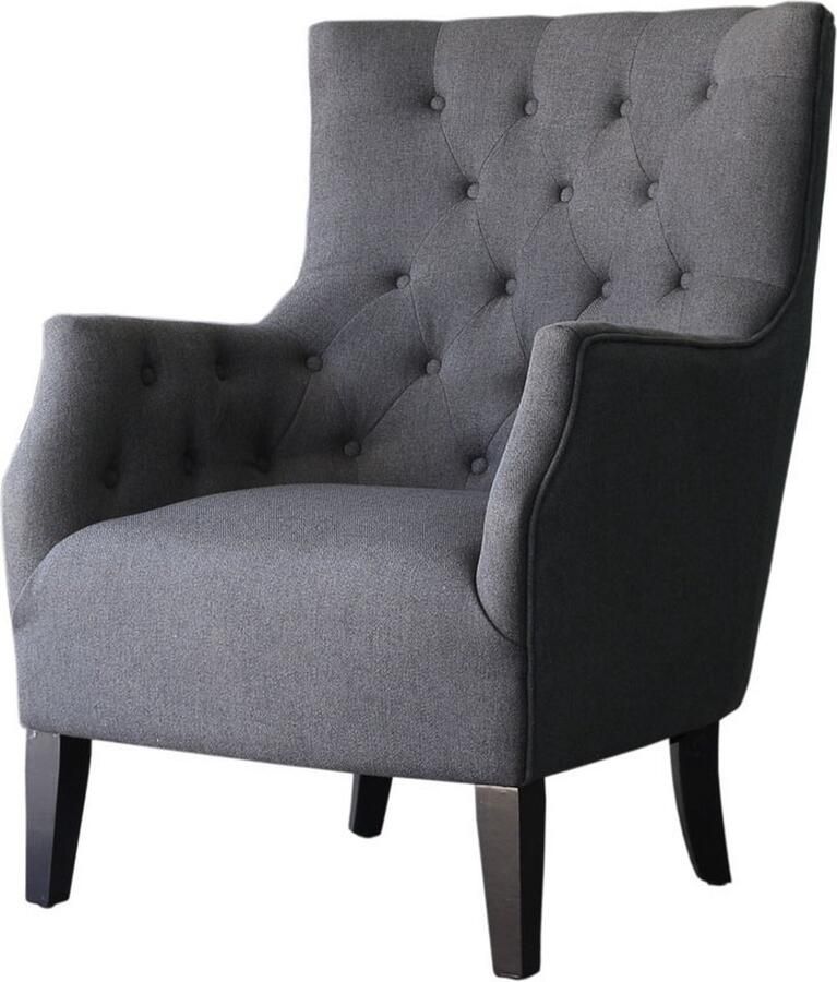 Habitat et Jardin Stoel fauteuil Scandinavisch design stof Duchesse 76 x 83 x 100 5 cm Grijs