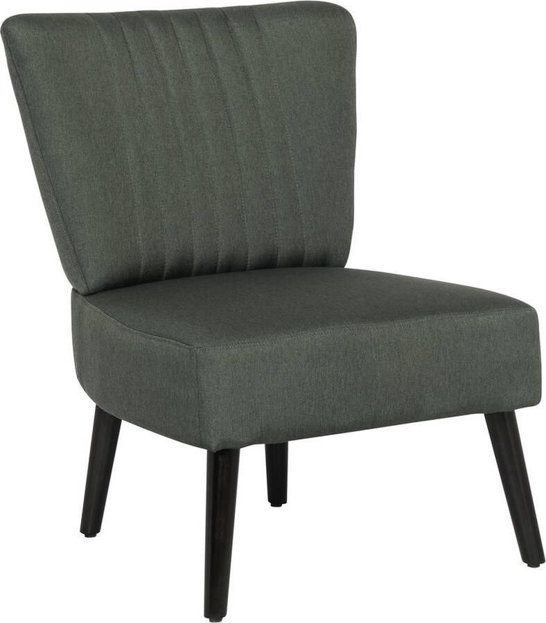 Habitat et Jardin Stoel fauteuil stof Zoé 1 zits Grijs Donkergrijs