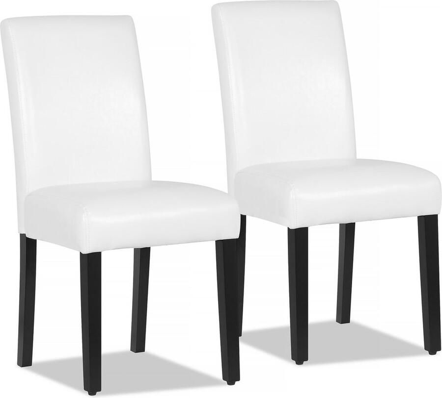 Habitat et Jardin Stoelen set 2 stuks eetkamerstoelen Luna Wit