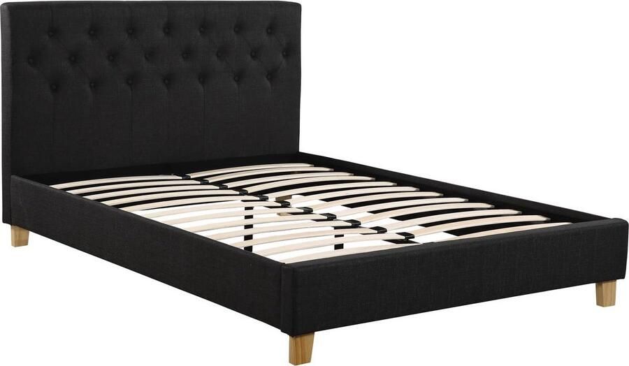 Habitat et Jardin Tweepersoonsbed bed bedframe Emmy 140 x 190 cm Grijs
