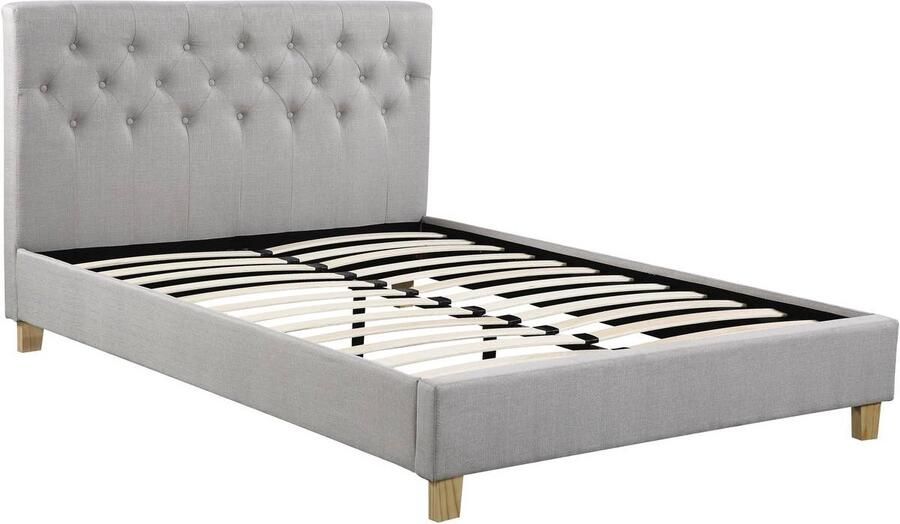 Habitat et Jardin Tweepersoonsbed bed bedframe Emmy 160 x 200 cm Beige lichtbruin