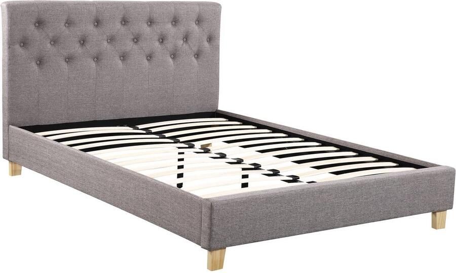 Habitat et Jardin Tweepersoonsbed bed bedframe Emmy 160 x 200 cm Taupe grijs bruin