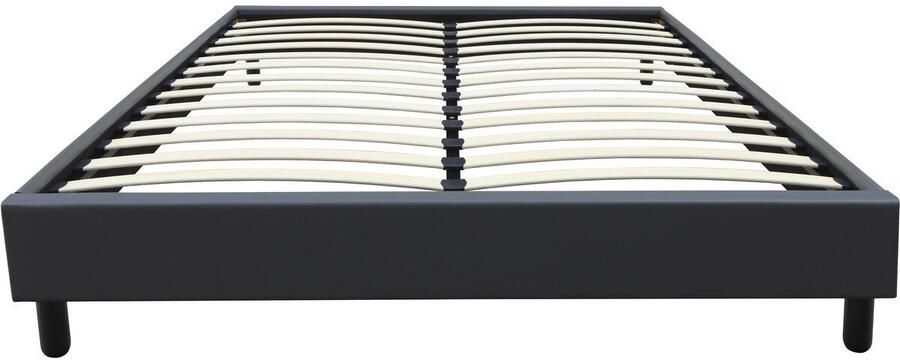 Habitat et Jardin Tweepersoonsbed bedframe bed Andy 160 x 200 cm PVC Grijs antraciet