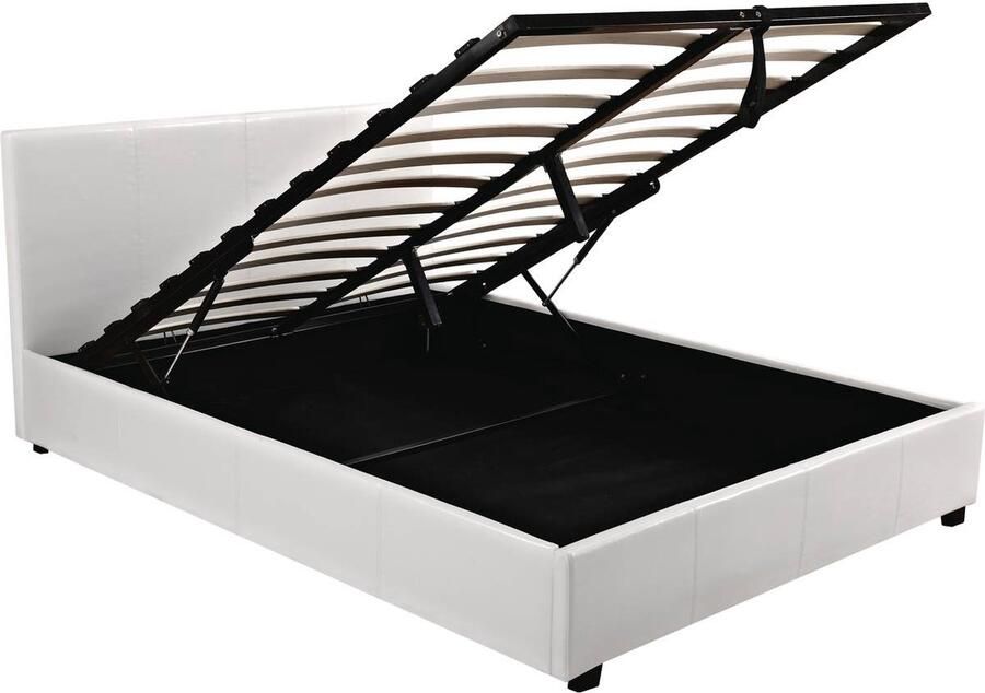 Habitat et Jardin Tweepersoonsbed met opbergruimte bed Carla 140 x 190 cm Wit