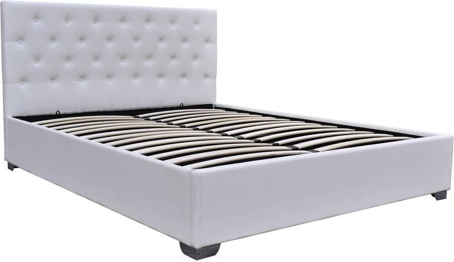 Habitat et Jardin Tweepersoonsbed met opbergruimte Tino 140 × 190 cm Wit