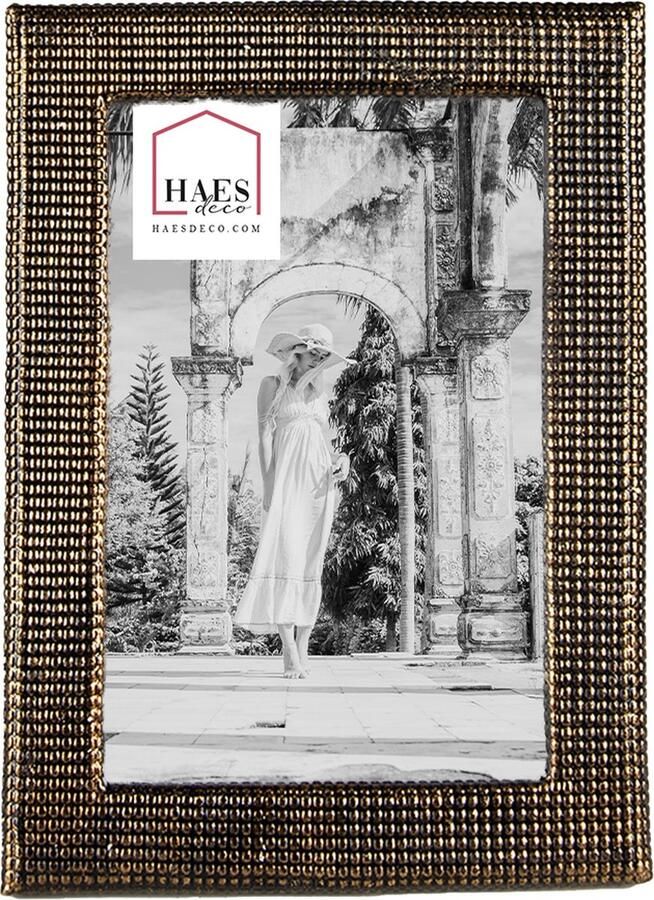 HAES deco Fotolijst 10x15 Loving Chic kleur Goudkleurig formaat 13x1x18 cm voor foto 10x15 cm