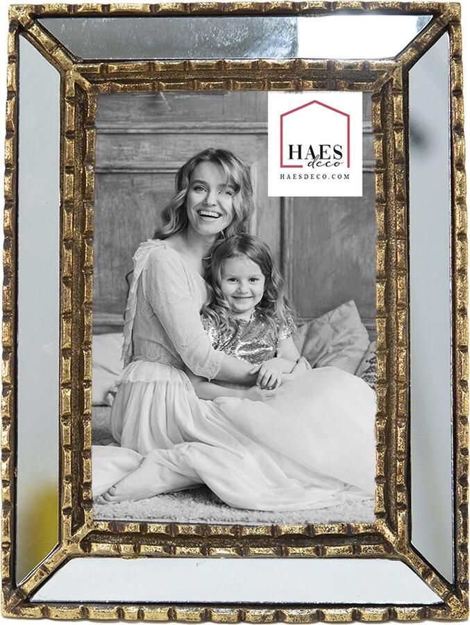 HAES deco Fotolijst 10x15 Loving Chic kleur Zilverkleurig formaat 16x2x20 cm voor foto 10x15 cm
