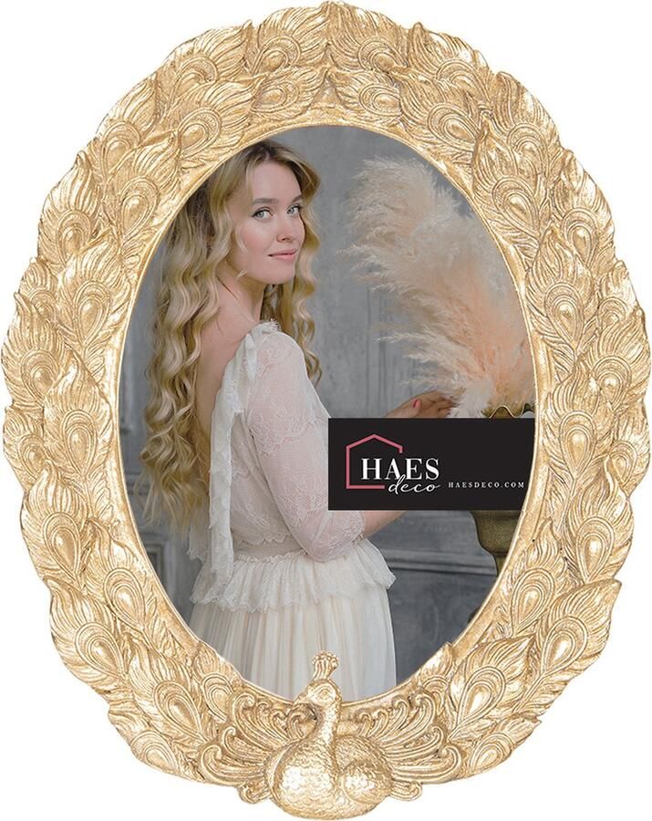 HAES deco Fotolijst 13x18 Dramatic Chic kleur Goudkleurig formaat 22x2x18 cm voor foto 13x18 cm