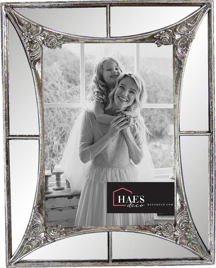 HAES deco Fotolijst 13x18 Dramatic Chic kleur Zilverkleurig formaat 20x2x25 cm voor foto 13x18 cm