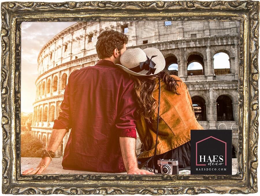 HAES deco Fotolijst 13x18 Loving Chic kleur Goudkleurig formaat 15x2x20 cm voor foto 13x18 cm