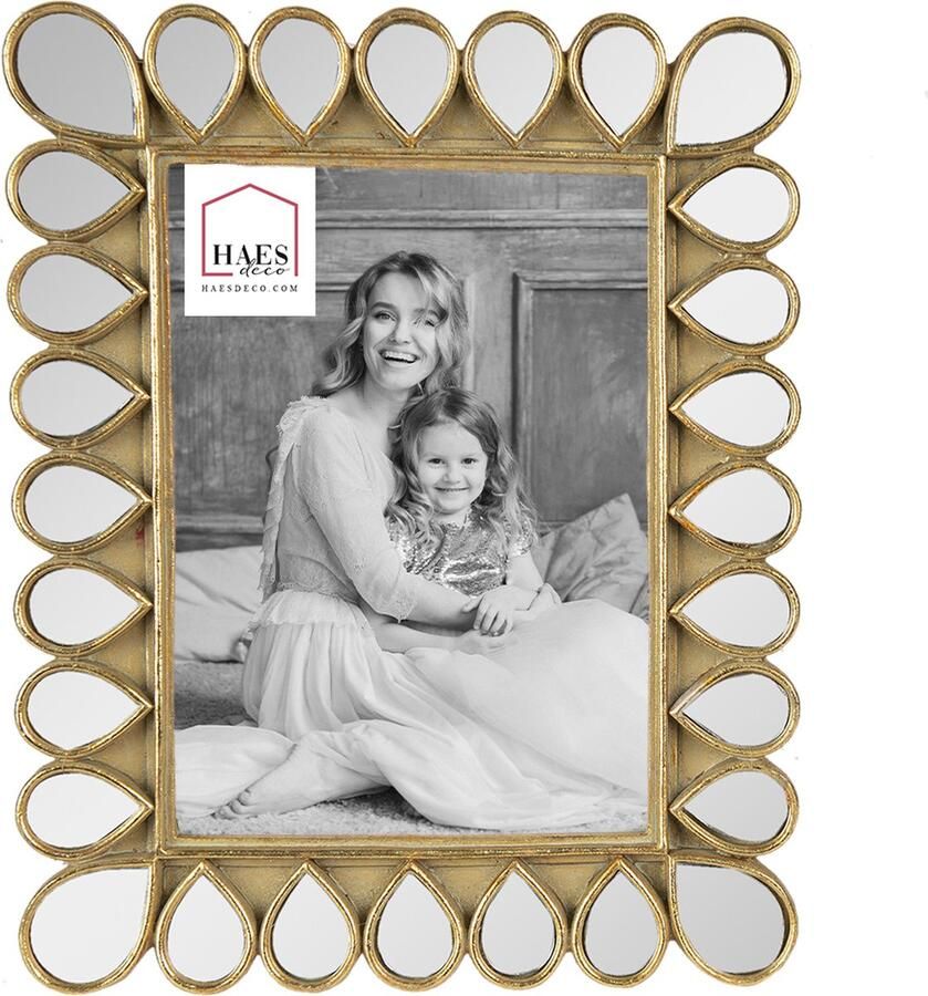 HAES deco Fotolijst 13x18 Loving Chic kleur Goudkleurig formaat 19x2x24 cm voor foto 13x18 cm