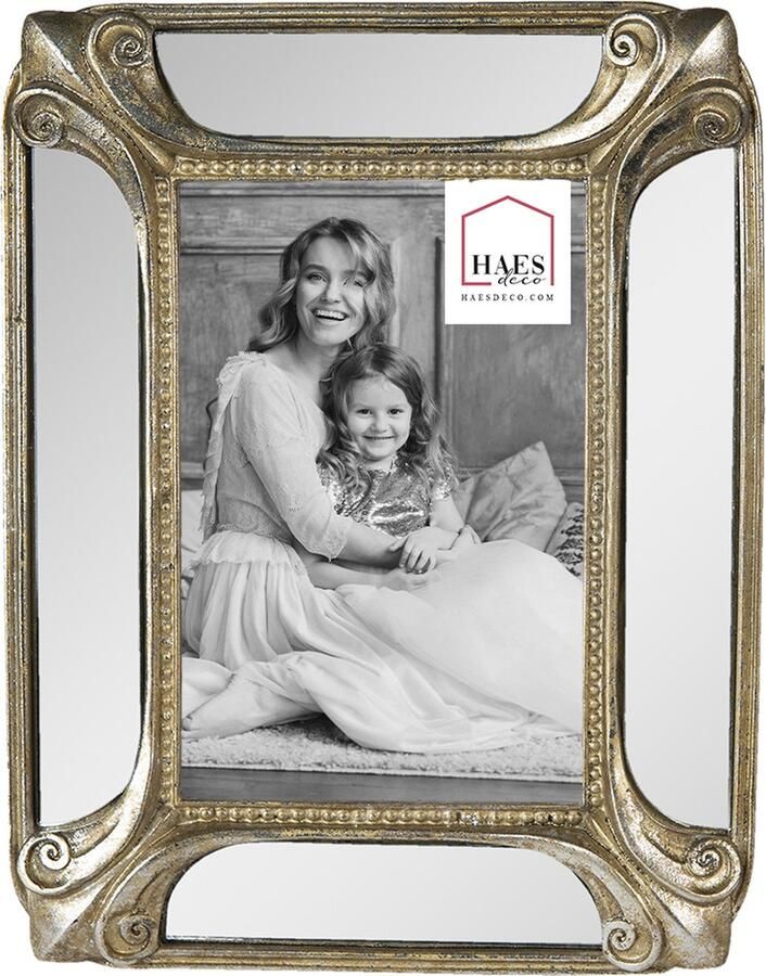HAES deco Fotolijst 13x18 Loving Chic kleur Goudkleurig formaat 20x2x25 cm voor foto 13x18 cm