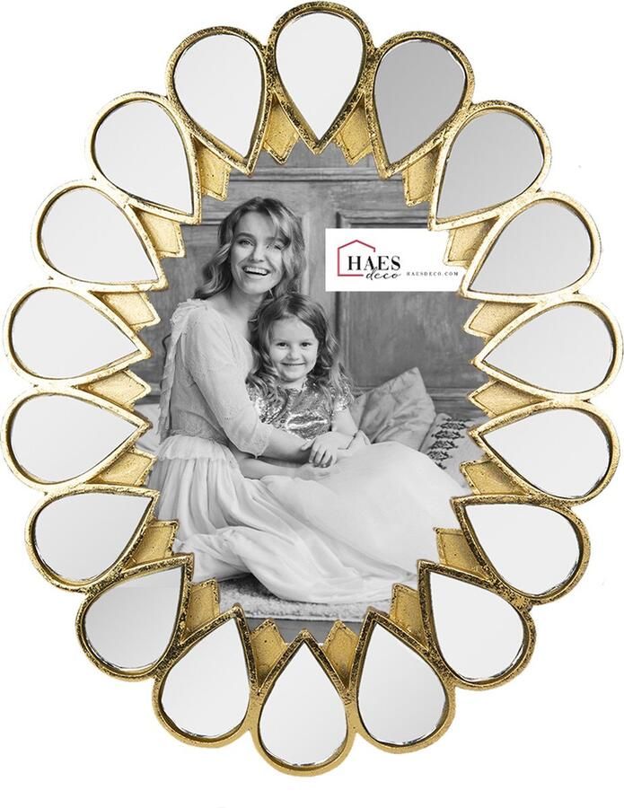 HAES deco Fotolijst 13x18 Loving Chic kleur Goudkleurig formaat 21x2x26 cm voor foto 13x18 cm