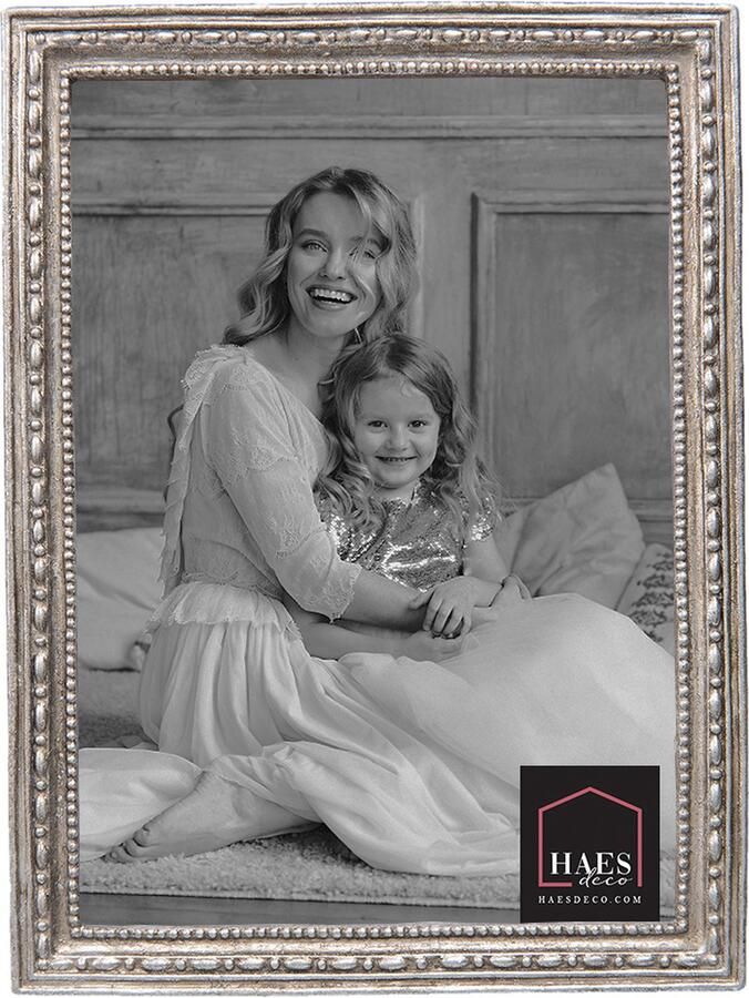 HAES deco Fotolijst 13x18 Loving Chic kleur Zilverkleurig formaat 14x2x19 cm voor foto 13x18 cm