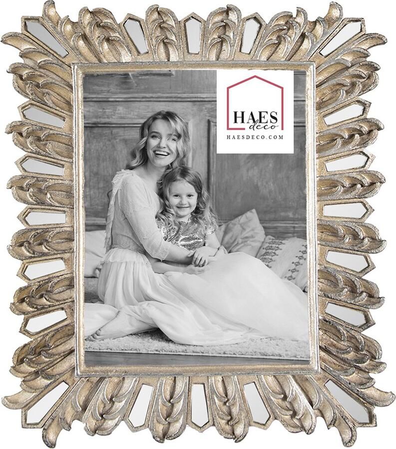 HAES deco Fotolijst 13x18 Loving Chic kleur Zilverkleurig formaat 20x2x25 cm voor foto 13x18 cm