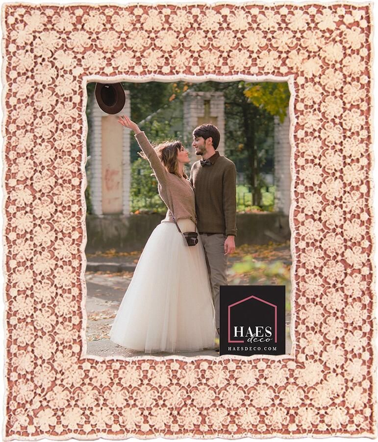 HAES deco Fotolijst 13x18 Natural Cosy kleur Rood formaat 22x2x27 cm voor foto 13x18 cm