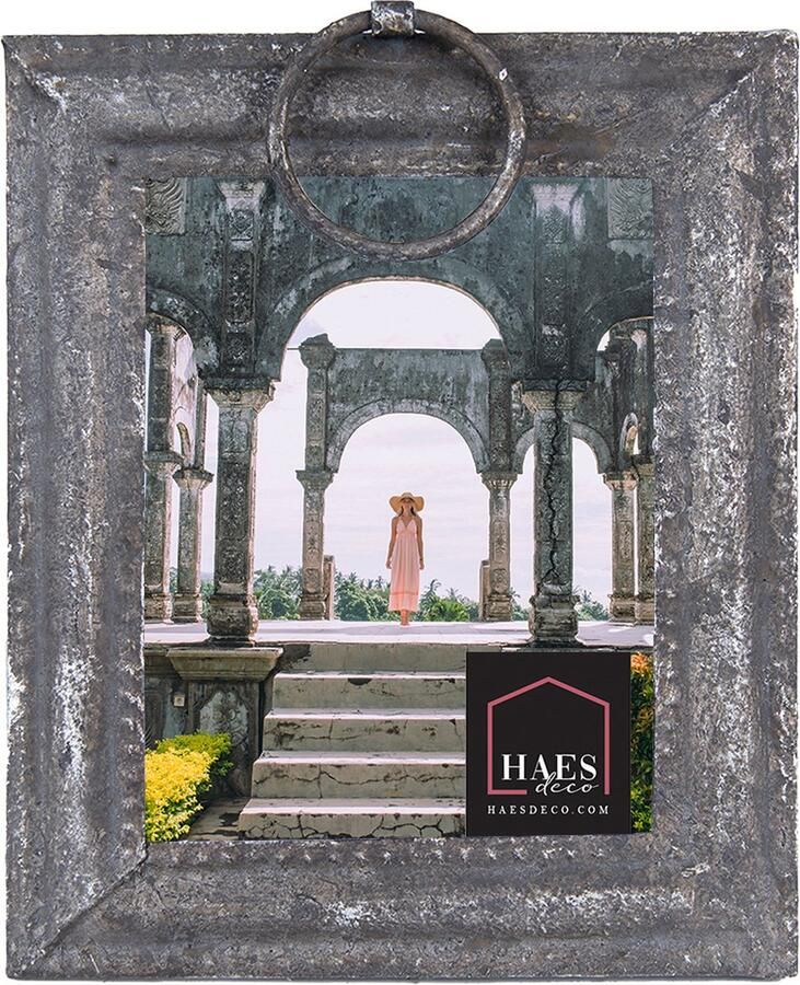 HAES deco Fotolijst 20x25 Farm Living kleur Grijs formaat 23x5x28 cm voor foto 20x25 cm