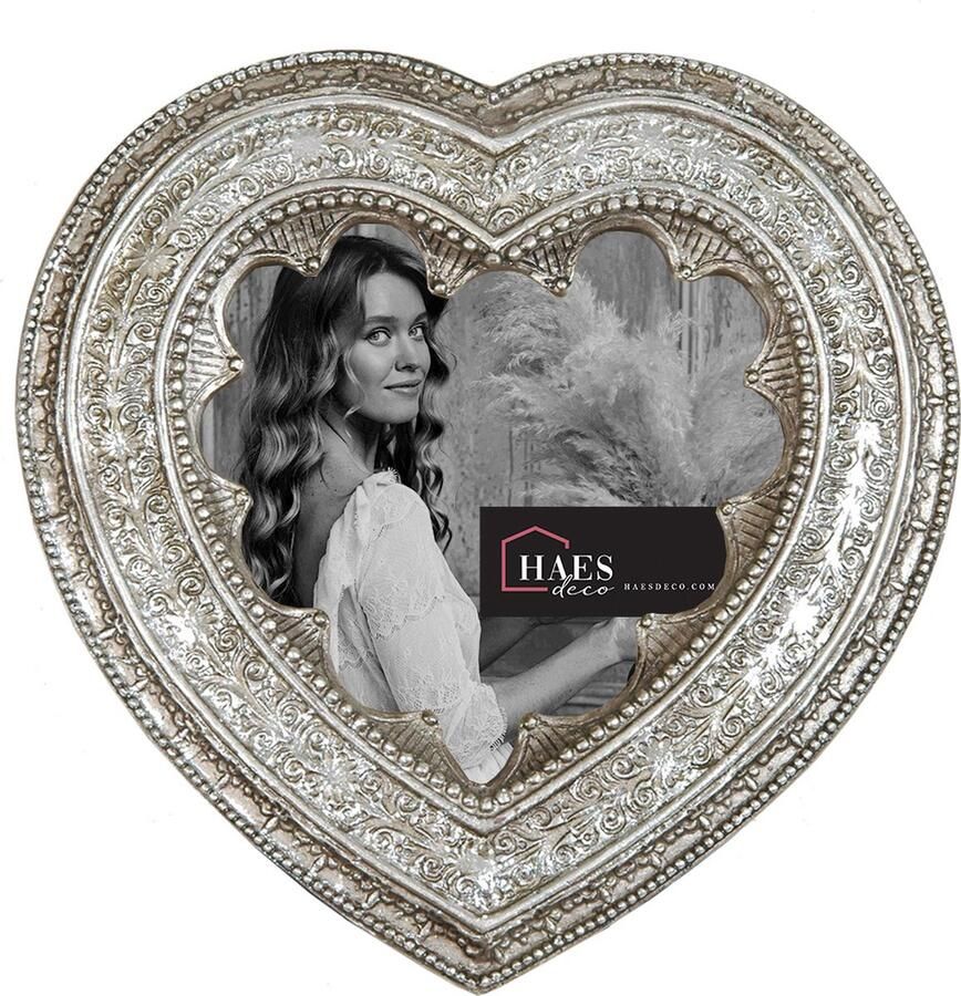 HAES deco Fotolijst 9x9 Farm Living kleur Grijs formaat 12x2x12 cm voor foto 9x9 cm